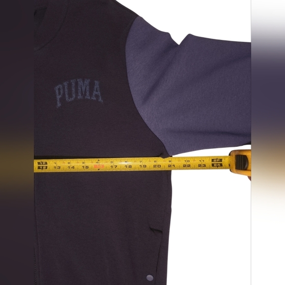 Mens PUMA Lightweight Bomber Jacket Two Tone Navy Size Medium - Picture 7 of 16